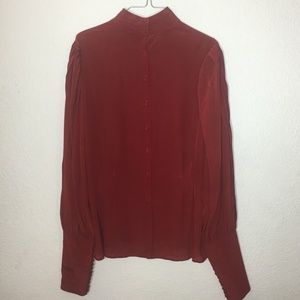 Red Sheer Blouse Size 12